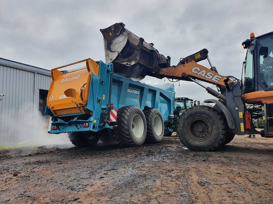 Rozrzutnik obornika ROLLAND FOLLFORCE 7322 wałki poziom 18 ton TANDEM