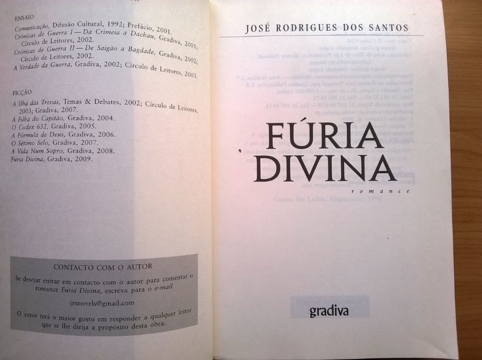 Fúria Divina - José Rodrigues dos Santos