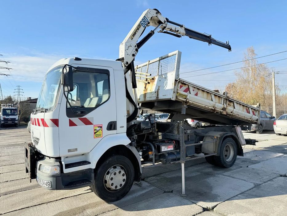 Renault MIDLUM 180 dci Wywrotka+HDS+2 Łyżki