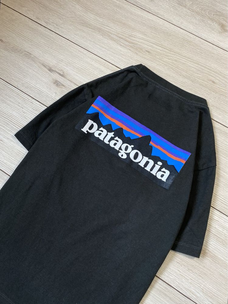 Винтажная футболка Patagonia big logo мужская (оригинал)