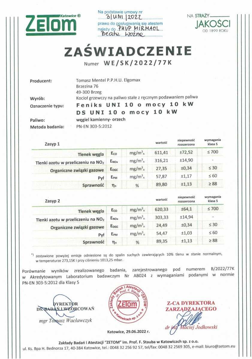 Piec 10kw Kocioł na węgiel drewno chrust 5 klasa do 110m2 10kw