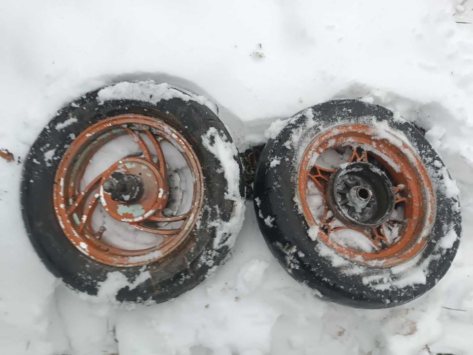 колеса титани диски на скутер вайпер вінд 139Q 3.50-10