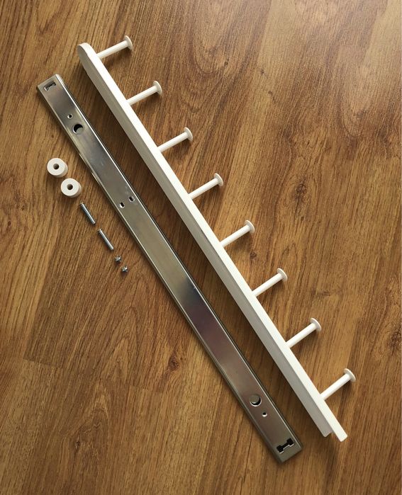 Wieszak Ikea Pax Komplement biały wysuwany wielofunkcyjny na paski