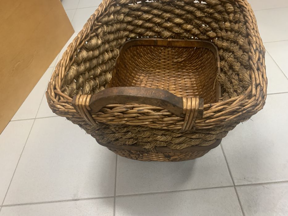 Cesto palha para lenha