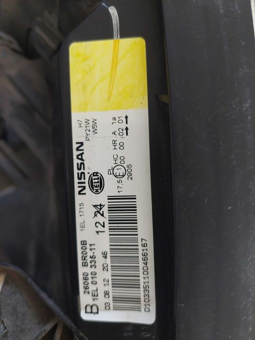 farol esq nissan qashqai