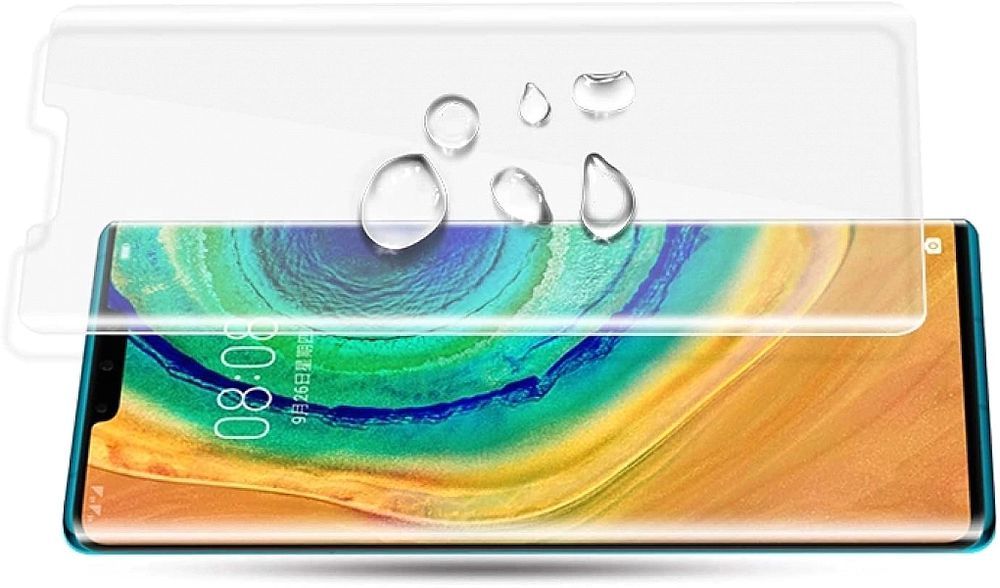 Szkło Hartowane Zaokrąglone Uv do Huawei Mate 30 Pro + Lampa Uv