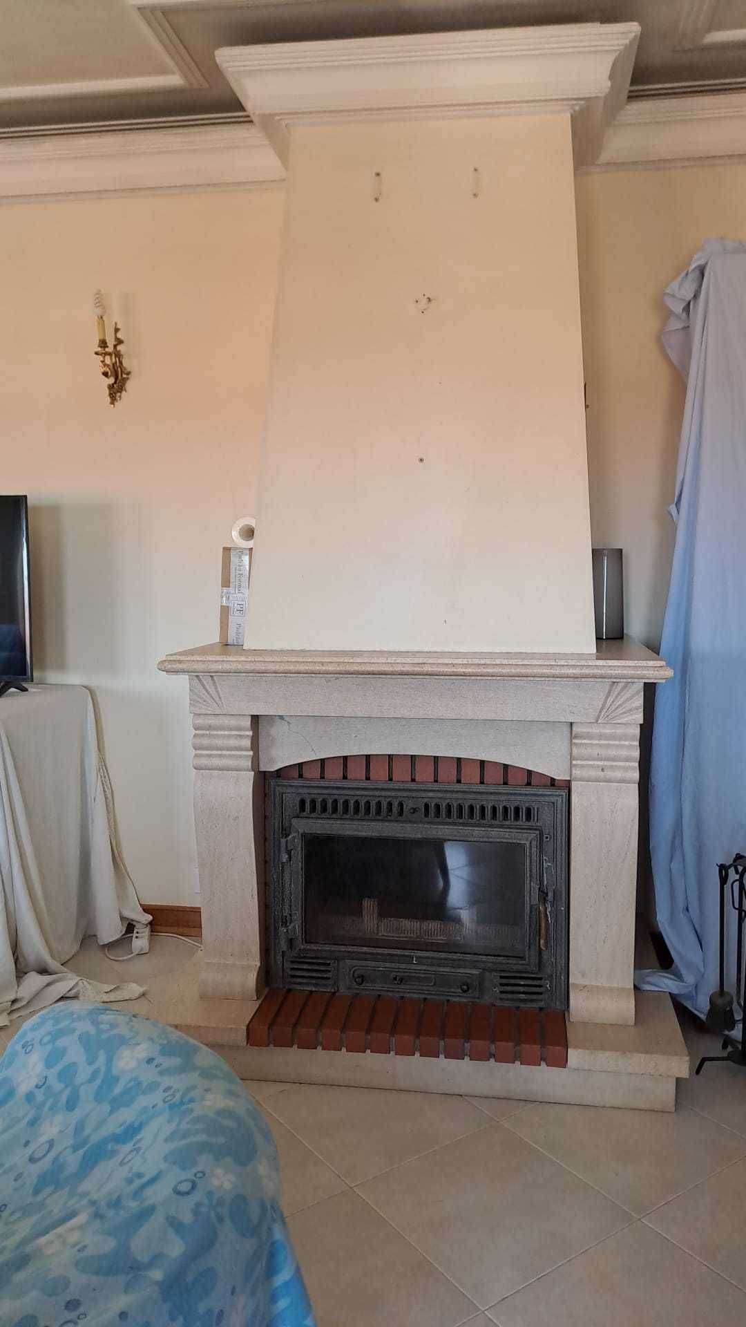 Recuperador de calor + pedras de lareira