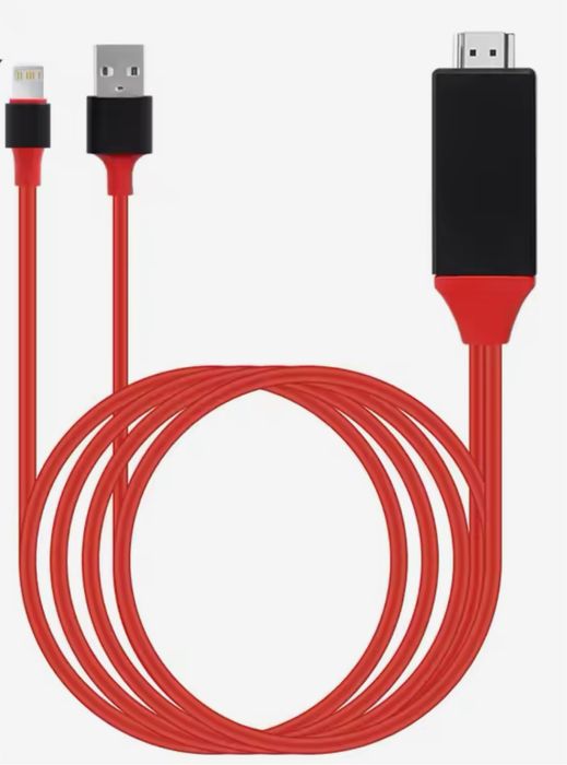 Кабель для трансляции видео с iPhone, iPade на телевизор.