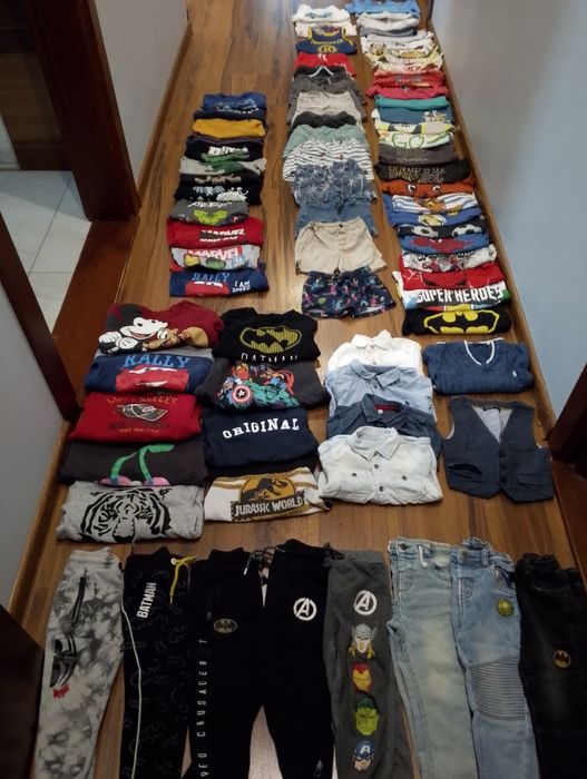 Paka ubrań 78 szt.dla chłopca 92-98 cm