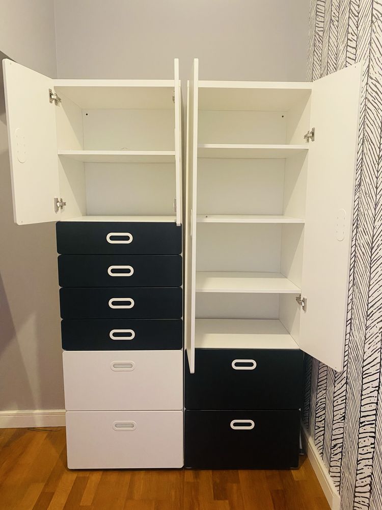 Ikea Smastad szafa dla dzieci młodzieży biało czarna