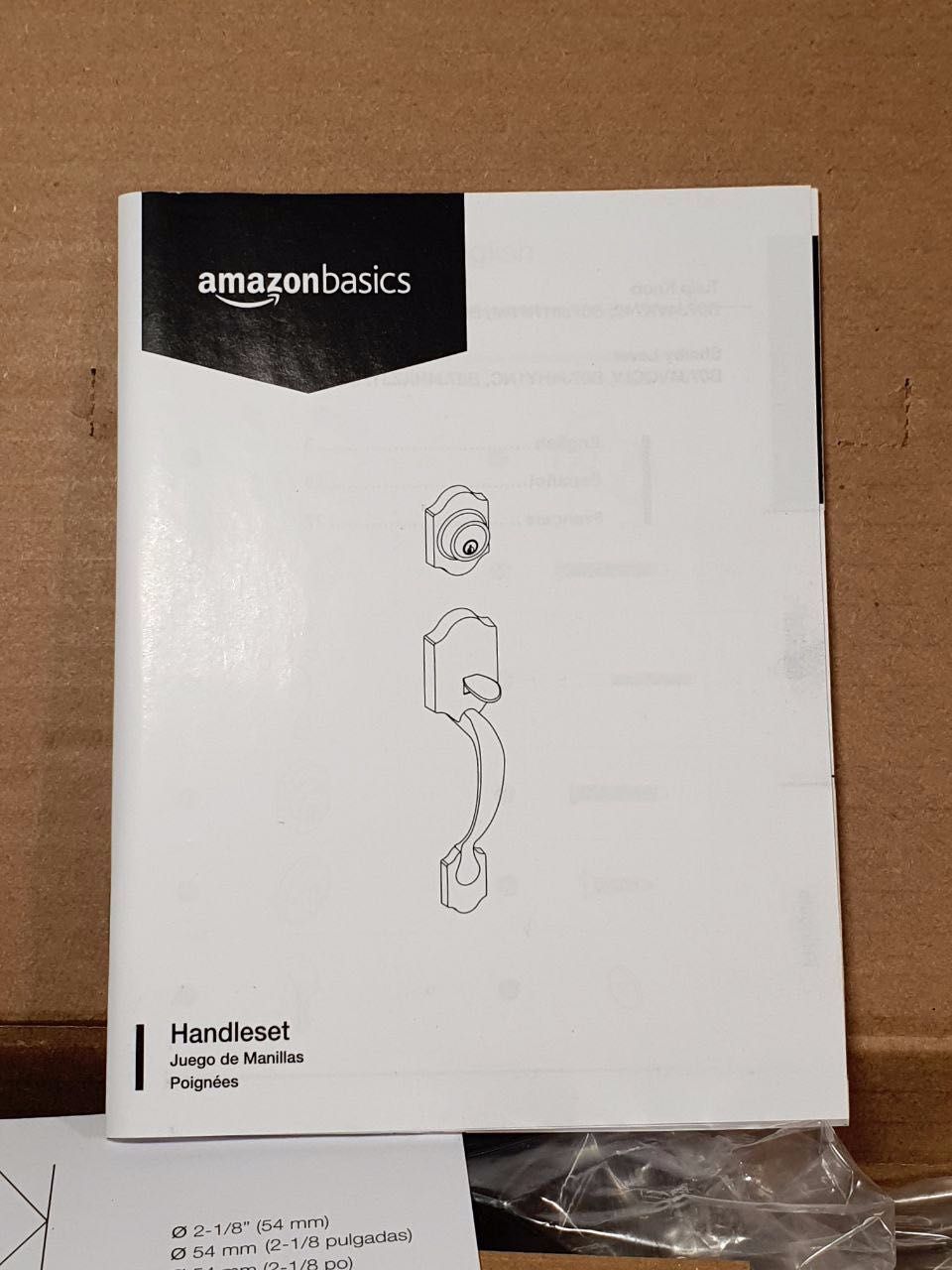 Amazon Basics Handleset Вхідна Дверна Ручка Врізний Замок