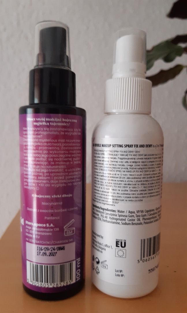 Utrwalacz makijażu fixer Stars From The Stars i Revuele Fix and Dewy