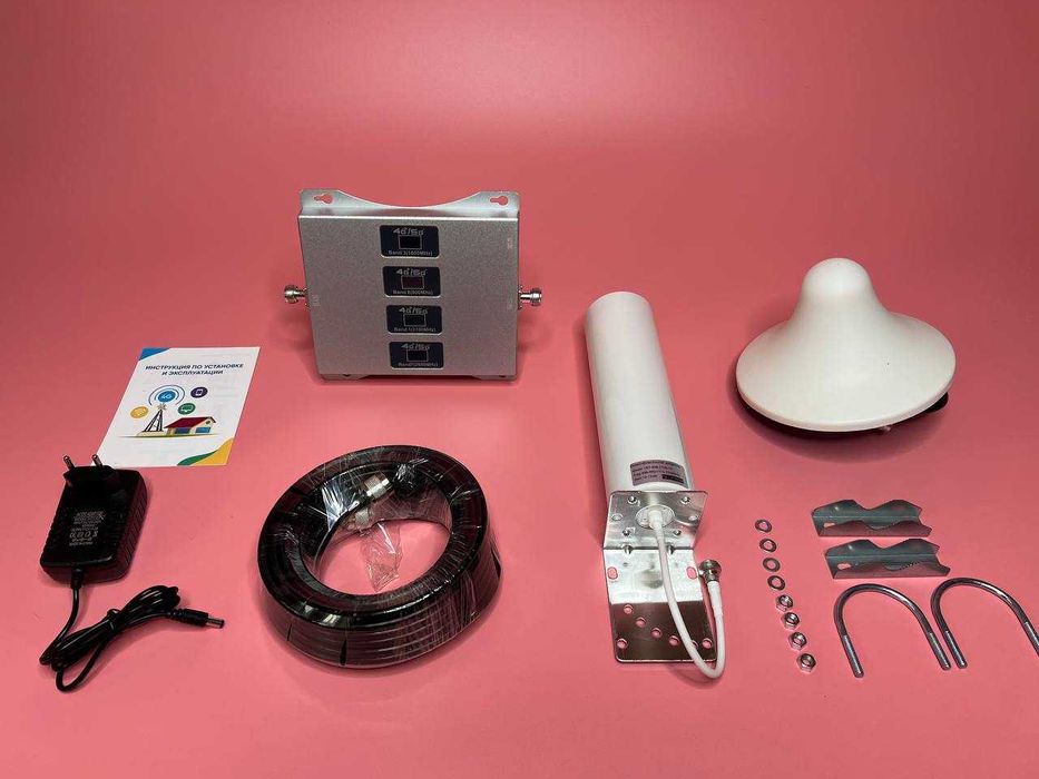 GSM репитер 900 1800 2100 2600, усилитель мобильного связи интернета