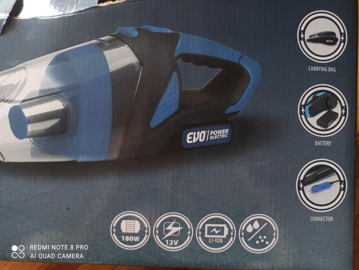Пилосос автомобільний акумуляторний EVO E-180