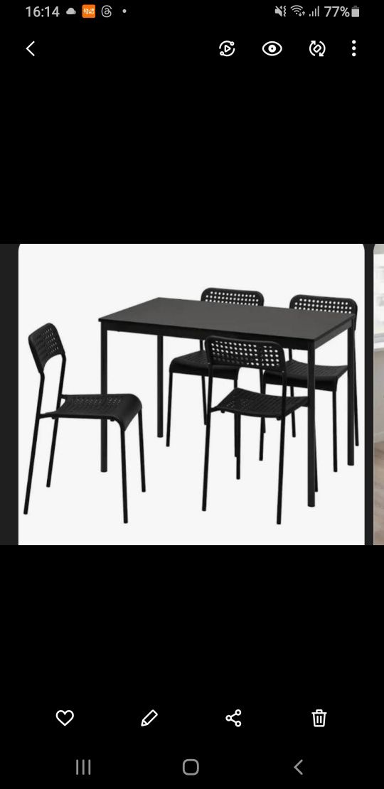 Mesa e cadeiras ikea