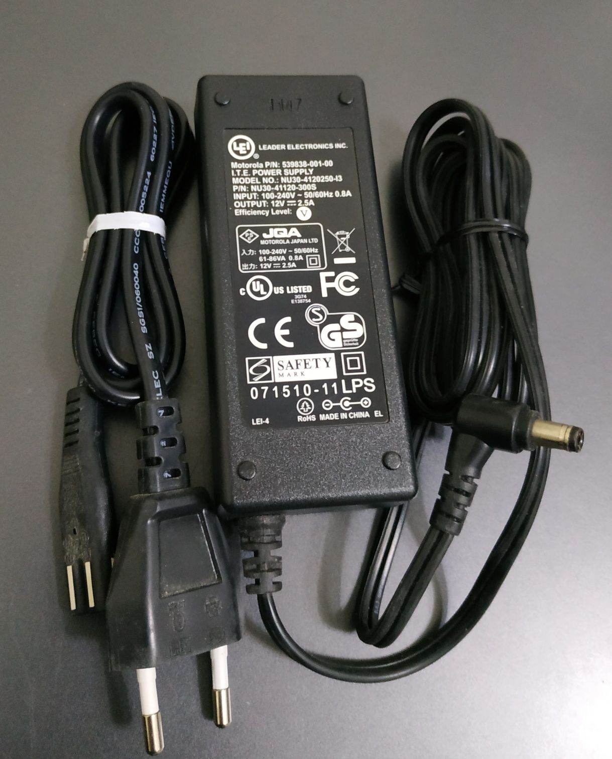 Carregador transformador alimentador novo de 12V 2,5A ou Sony AC-S1202