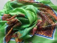 Chusta boho 100% jedwab silk 80 cm
