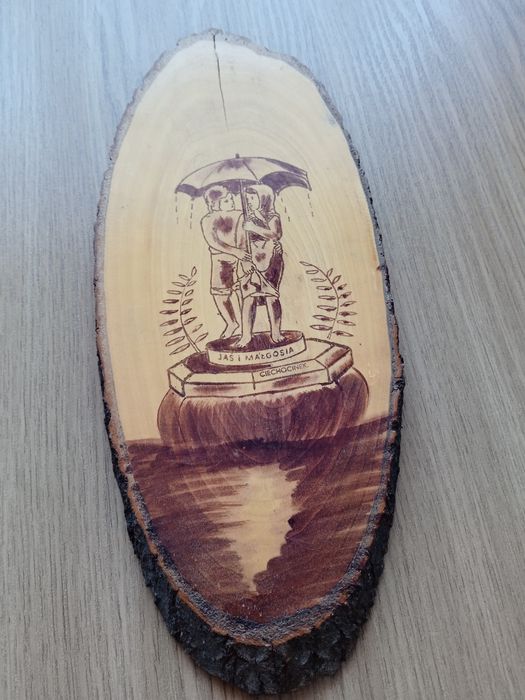 Dekoracja z drewna stara z Ciechocinka