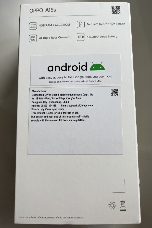 Smartfon Oppo A 15s