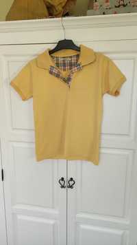 Żółtka koszulka, t-shirt polo, Burberry, rozmiar M