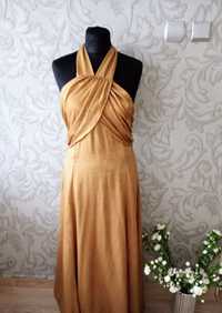 Sukienka koktajlowa glamour w kolorze złotym Warehouse