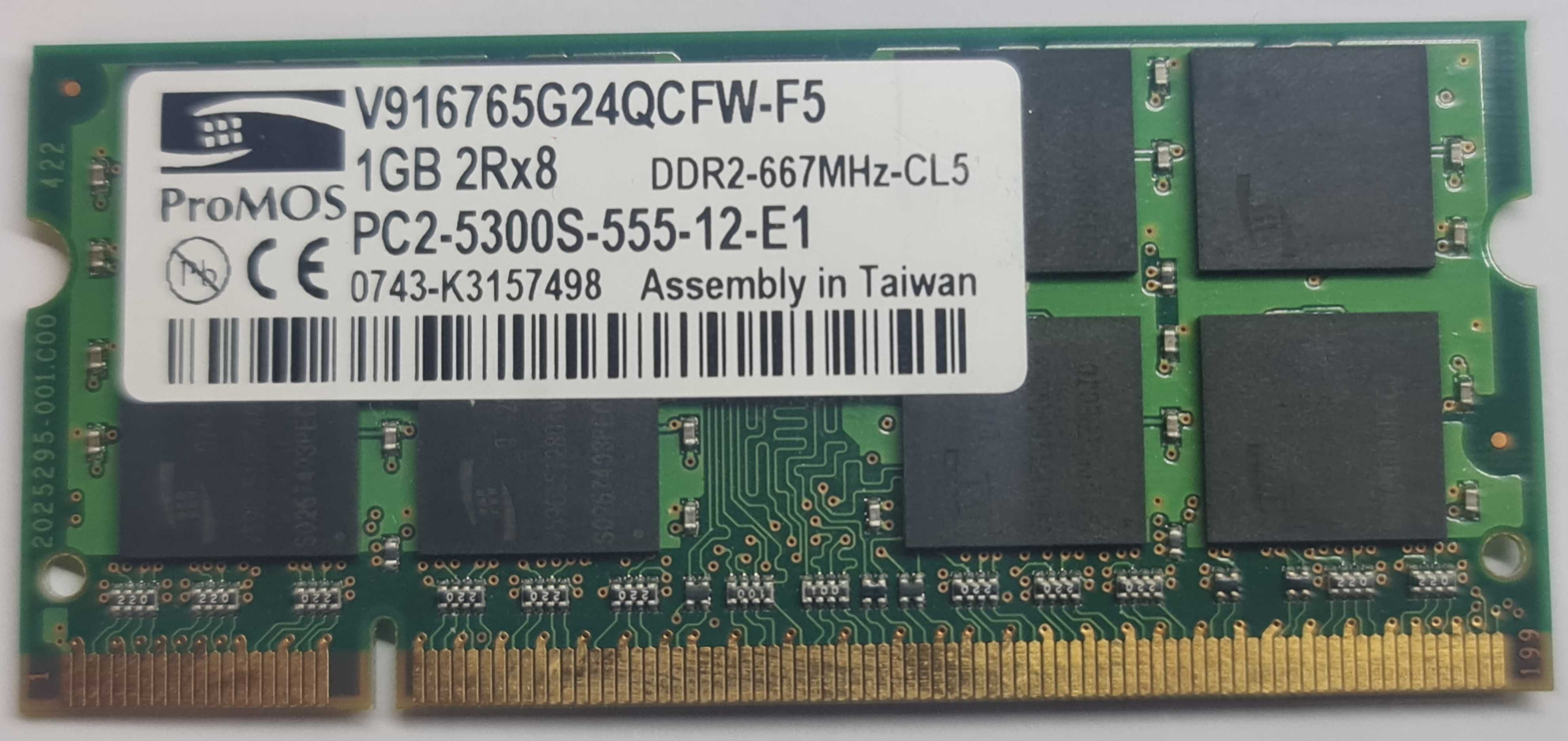 Memória RAM ProMOS 1Gb para Dell D430