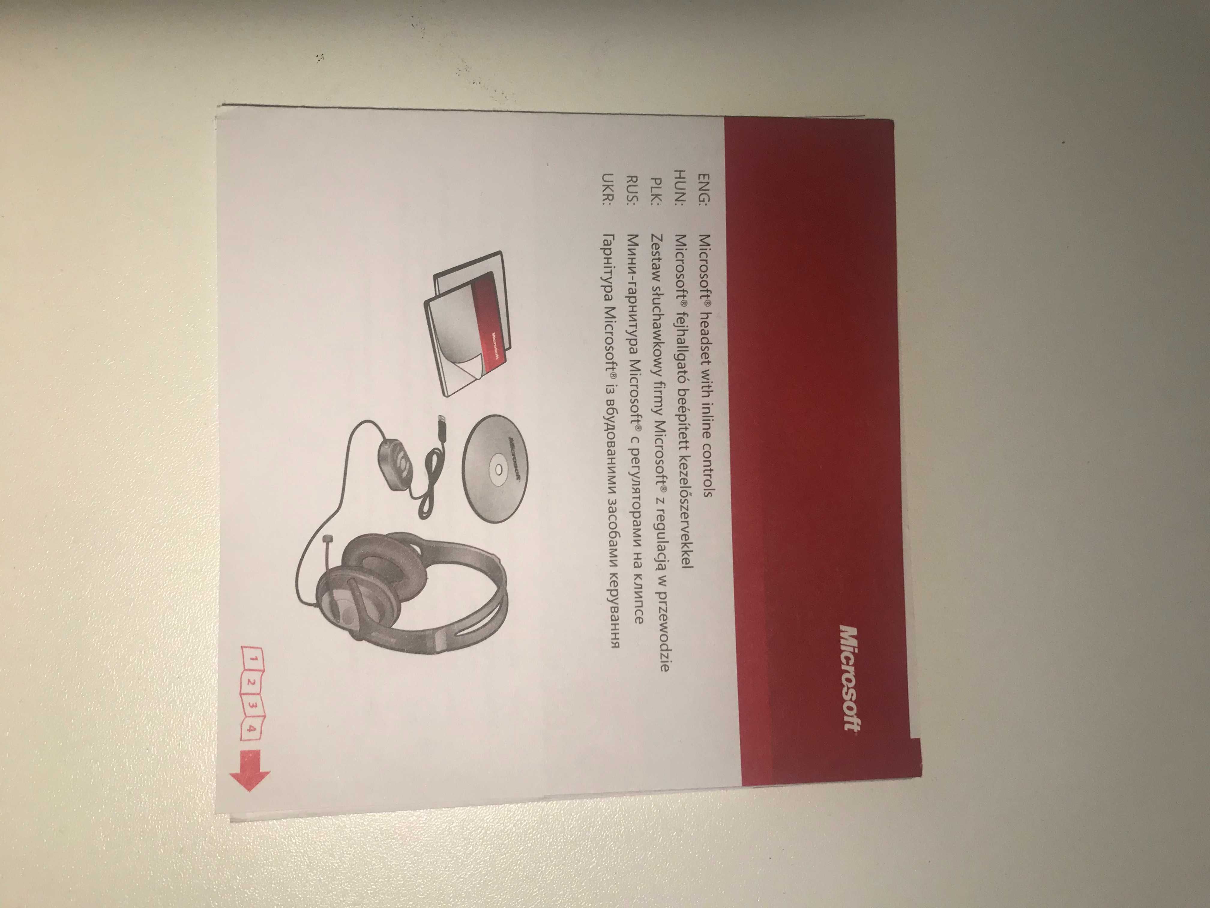 słuchawki, mikrofon, headset do komputera, XBOX  MICROSOFT -  USB