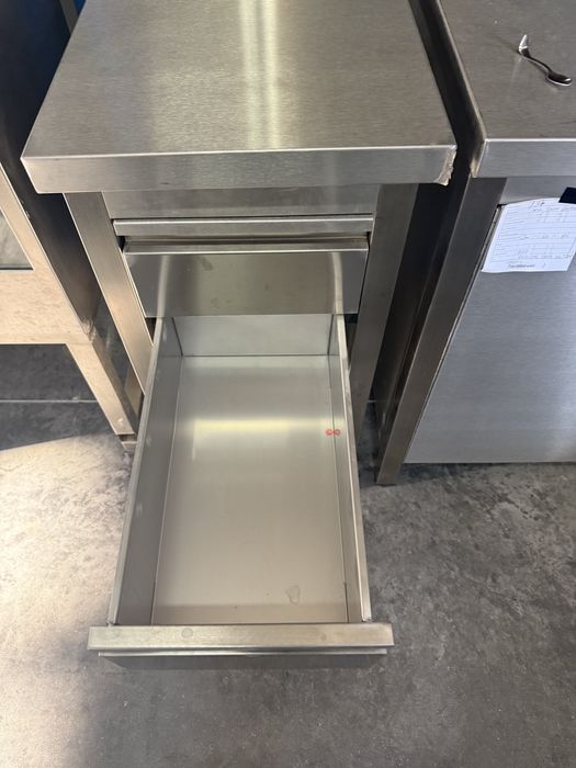 Bancada inox modulo de duas gavetas