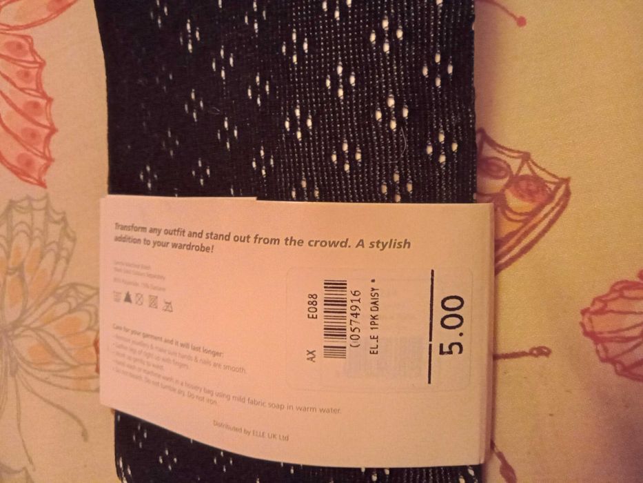 ×2 300 і 100 Denier Бавовняні Колготи + ELLE Колготи з Узором Розм S