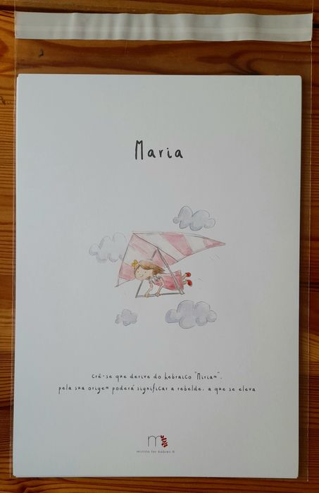 Prints A4 com nomes para criança