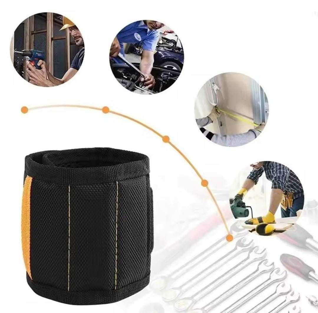 Pulseira magnética para segurar parafusos, brocas, ponteiras e outros