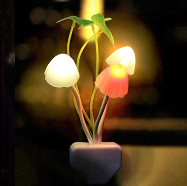 Nowa lampka nocna LED kolorowa Czujnik zmierzchu