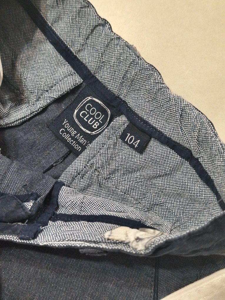 Zestaw komplet spodnie i lniana koszula next r.104
