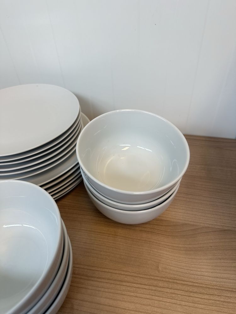 MÄSER Barca Series 30-częściowy zestaw obiadowy biała porcelana