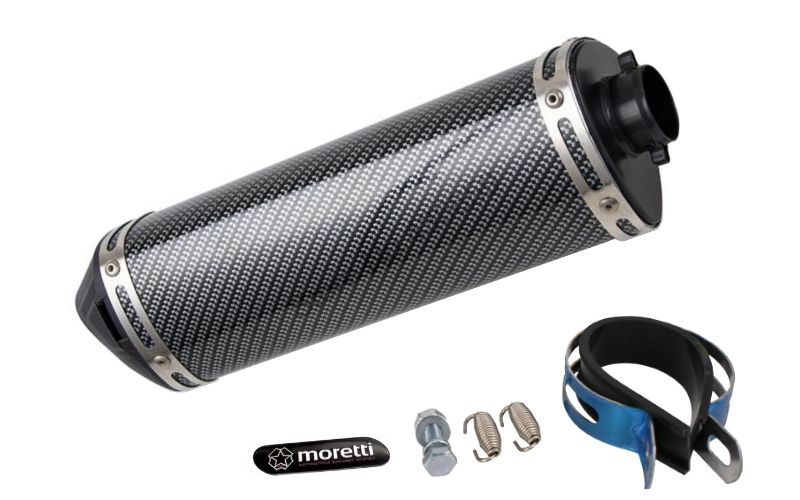 Tłumik sportowy tuning motorower Junak barton Skuter Quad CARBON nowy