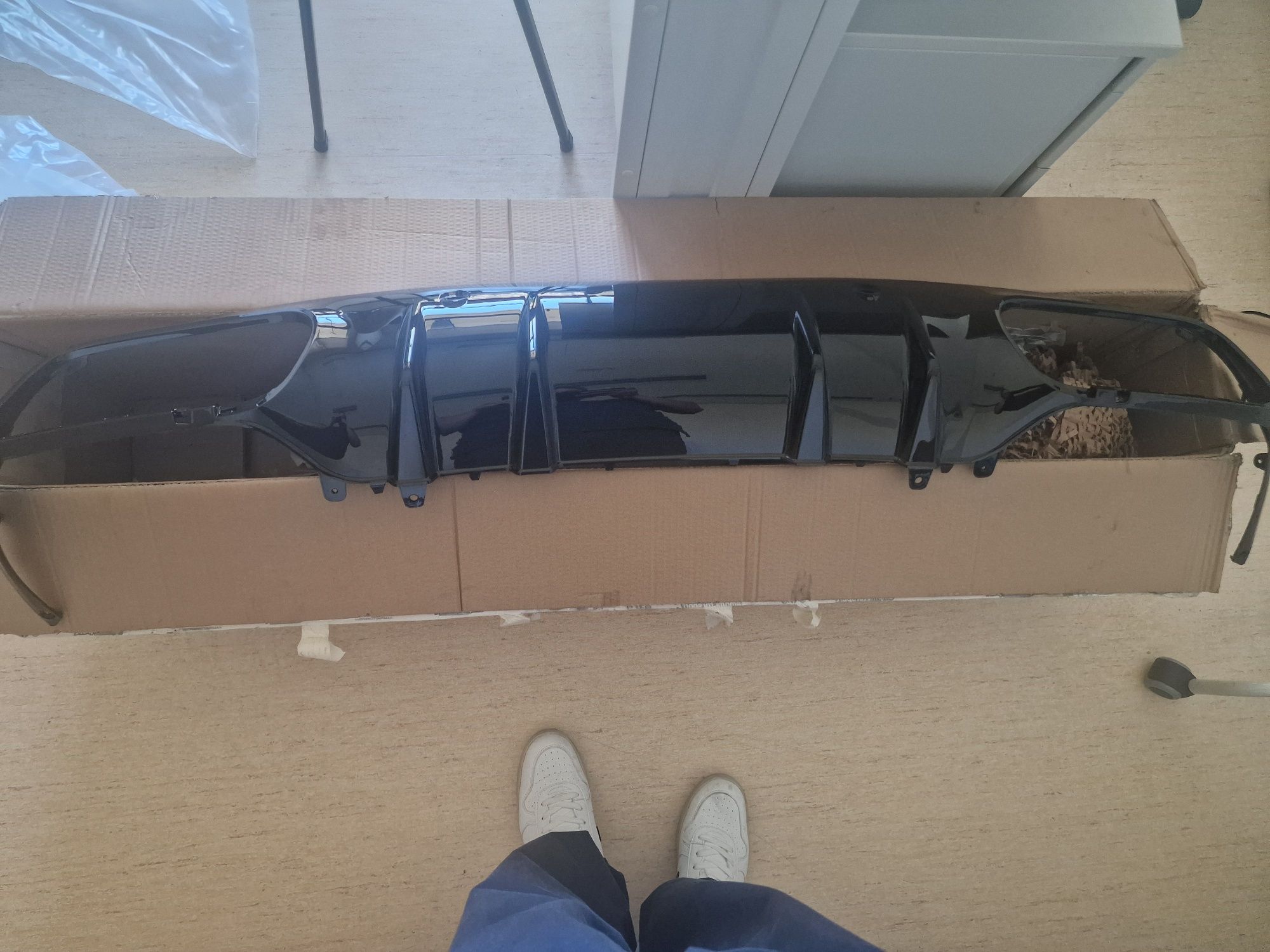 Difusor Traseiro com ponteiras  cromo para MB w205
