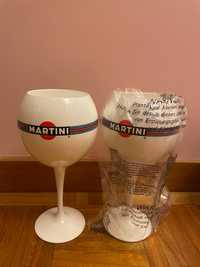 2 copos Martini plastico reutilizavel edicao especial