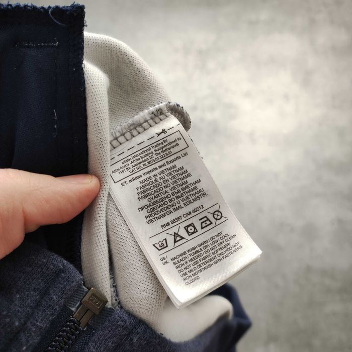 MĘSKA Bluza Bomber Sport Casual Rozpinana Adidas 3 Paski Granatowa