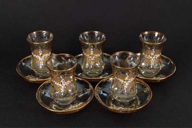 Szklanki szklaneczki Bohemia komplet ręcznie malowane