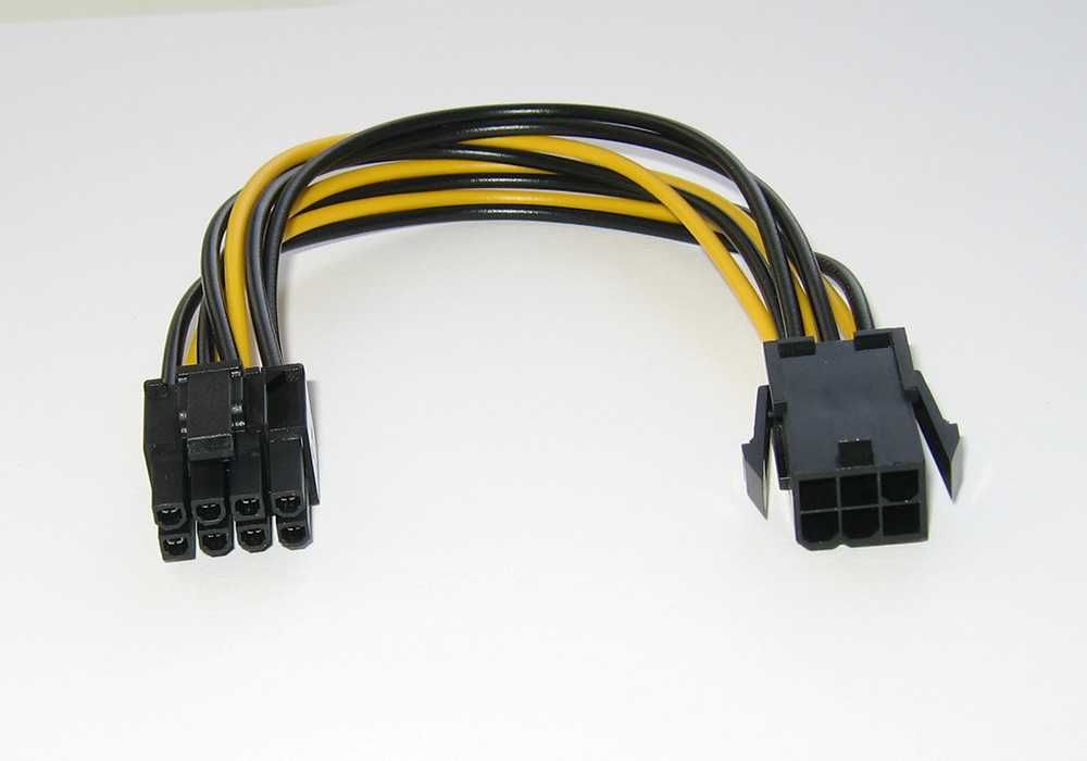 Переходник PCI-E 6 на 8 pin кабель питания видеокарты 6+2