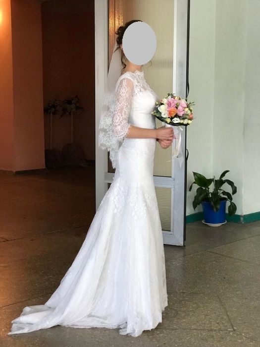 Продам свадебное платье кружевное