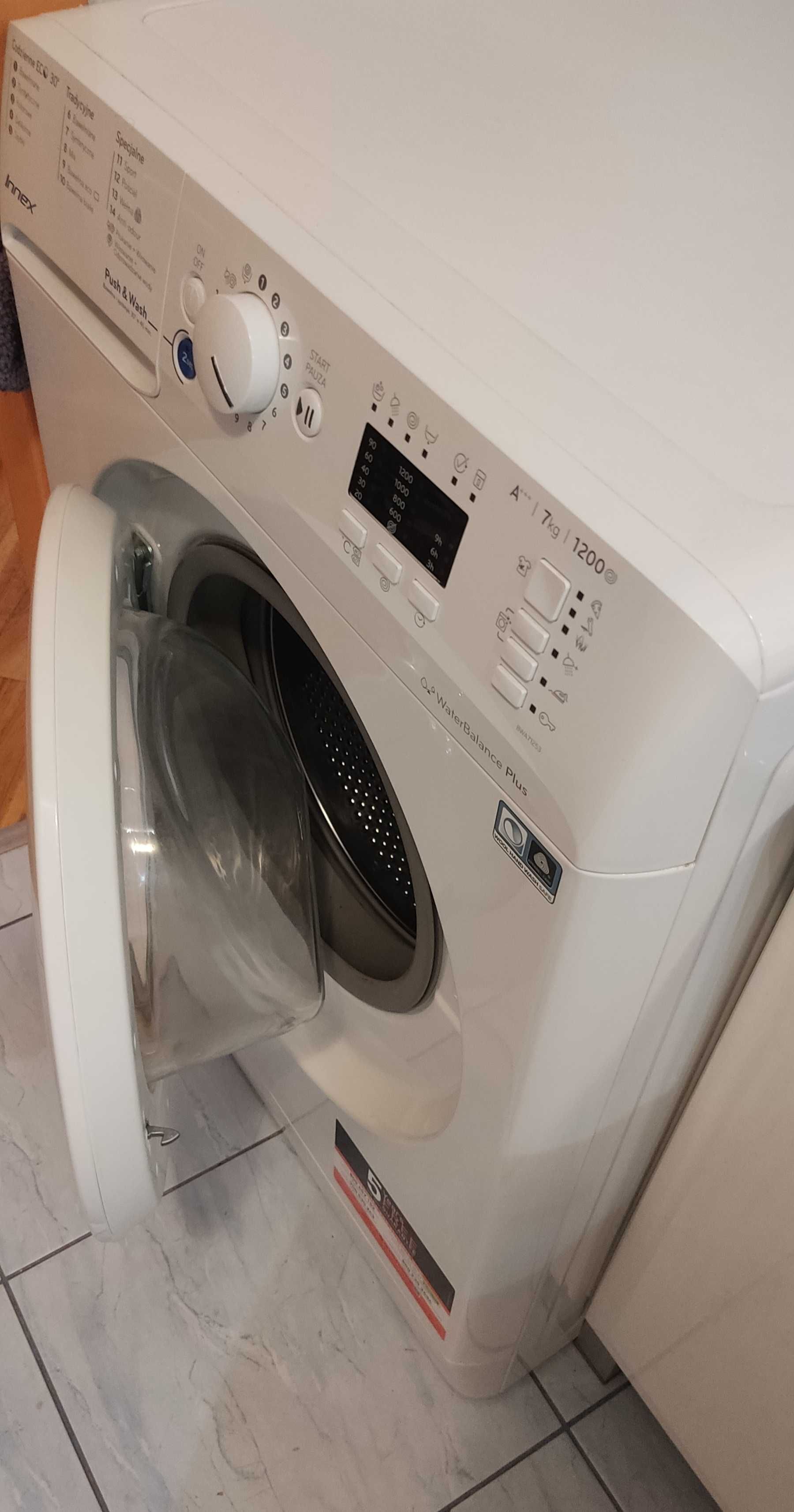 Pralka j.nowa gwarancja5lat INDESIT ECObosch1200obr 7kg 51x60cm