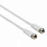 Hama Classic line kabel antenowy wtyk F-F 5 m 75 dB biały koszowy