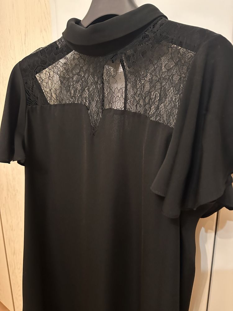 Чорна сукня з мереживом ZARA
