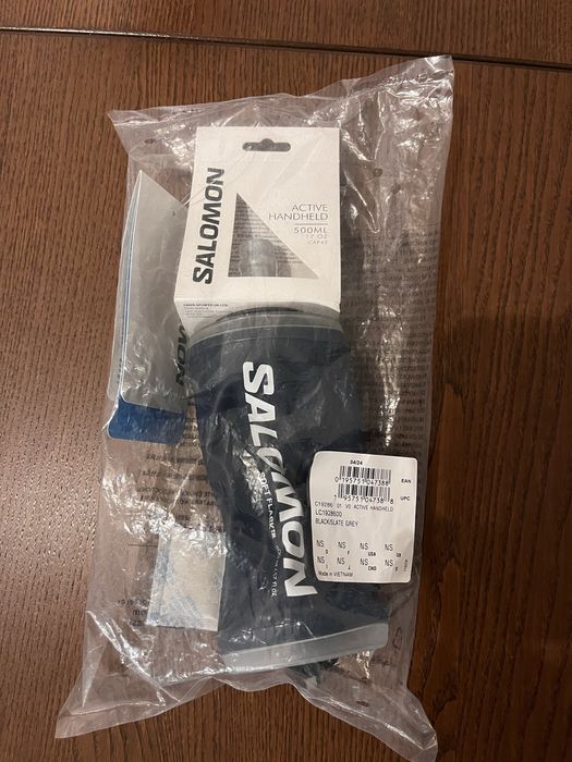 Butelka Softflask Salomon Active Handheld - black/slate grey