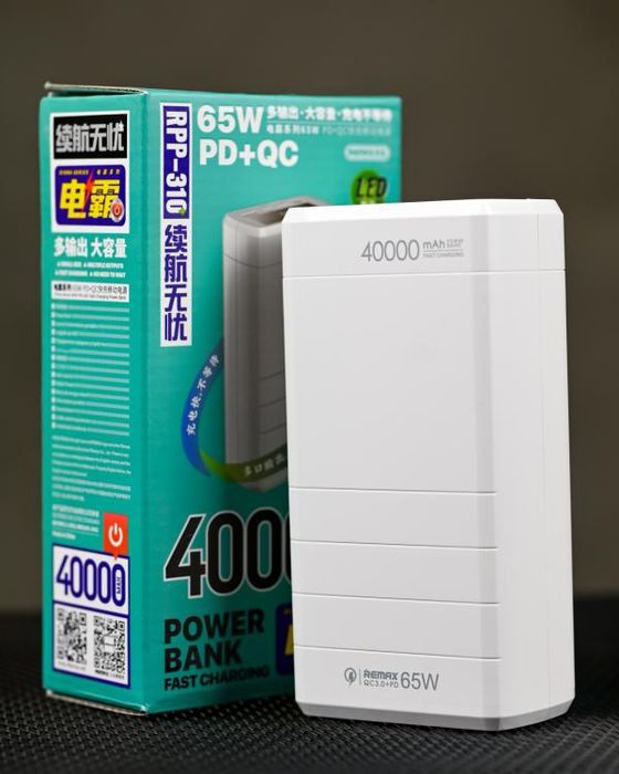 Повербанк для ноутбука роутера  Remax 310 Dinba 65W 40000 mAh
