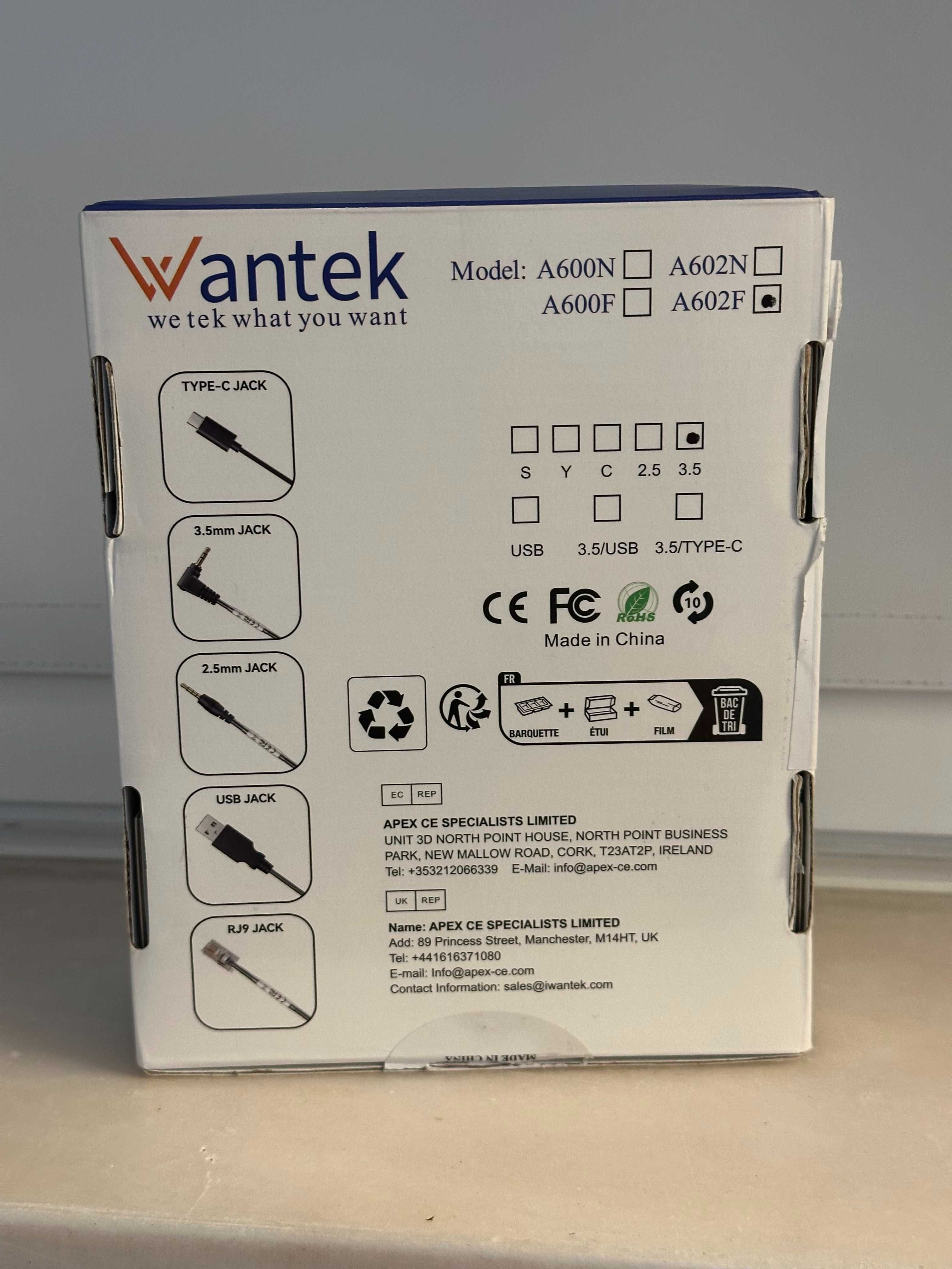 Vendo Headset Wantek A602F (Call Center) (NOVO na Caixa)