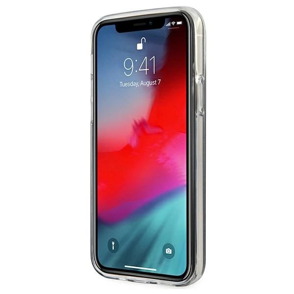 Etui Guess Glitter Gradient Script Na Iphone 12 Pro Max - Niebieskie