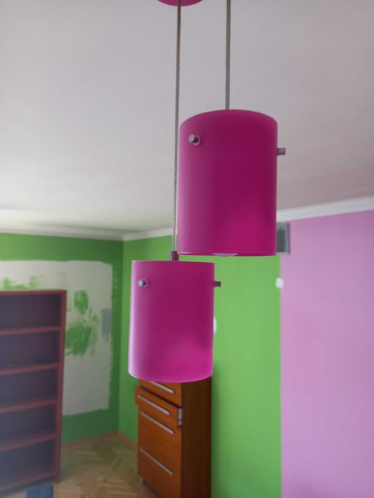 Lampa wisząca 2szt kolor fuksja