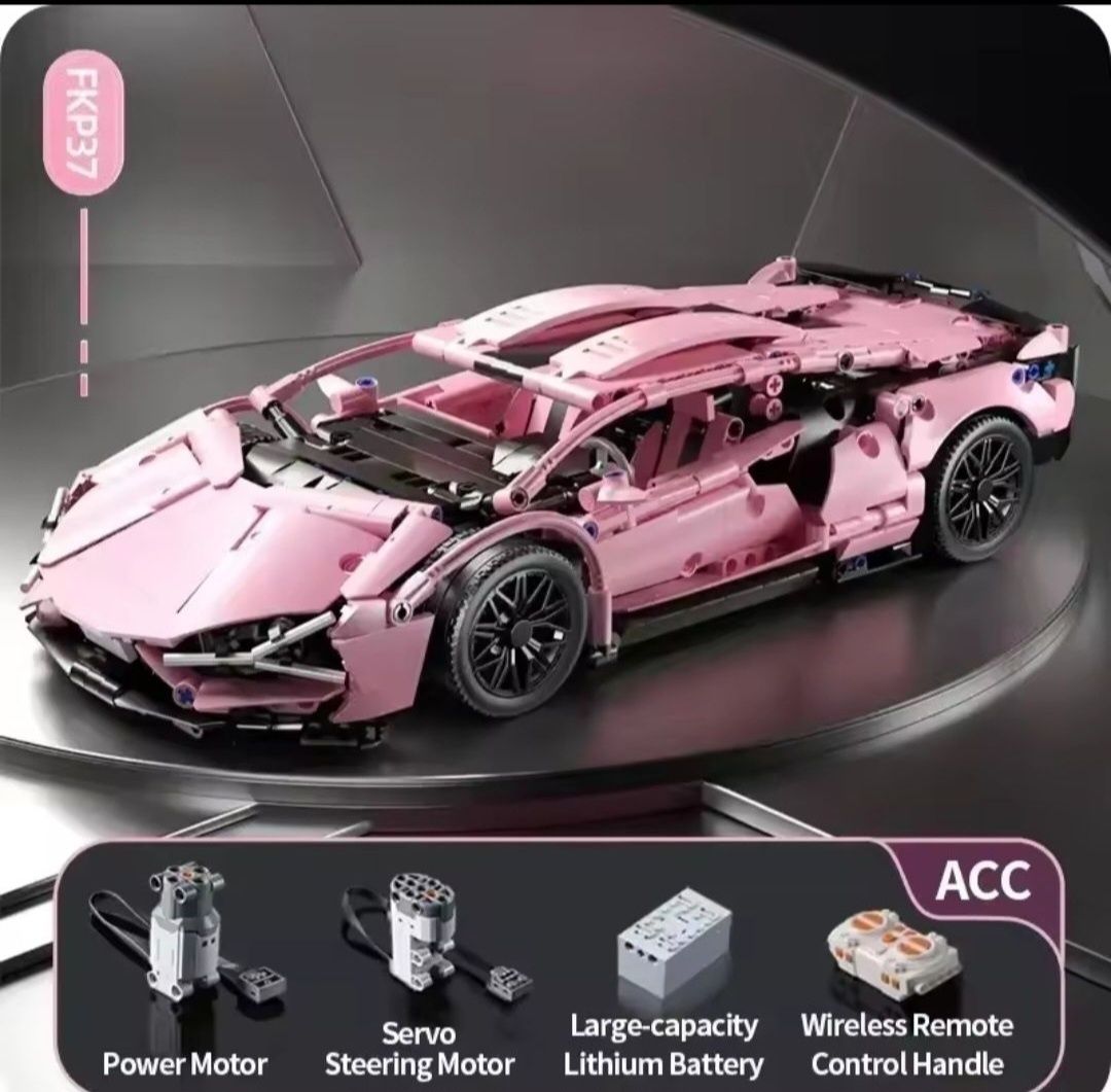 Конструктор автомобіль типу Lego  pink 1314 pc! RC!